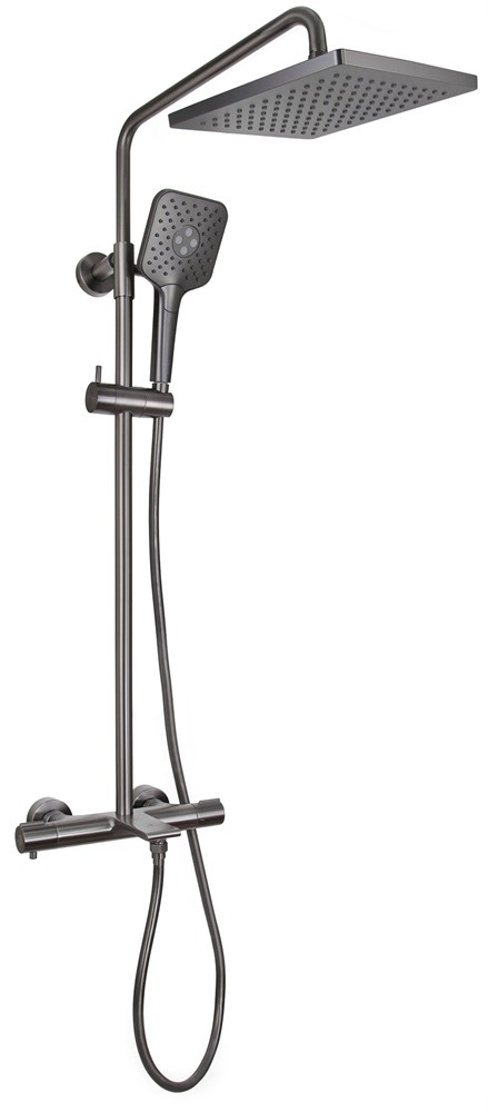 Душевая система Kaiser Serio 05382-15 с термостатом Вороненая сталь в строительном магазине