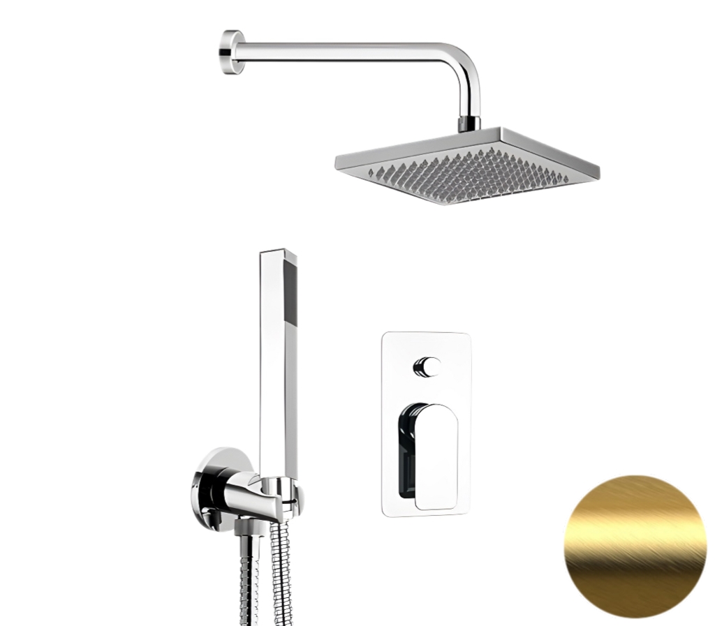 Душевая система Remer Infinity I09S08OBG, золото брашированное в строительном магазине