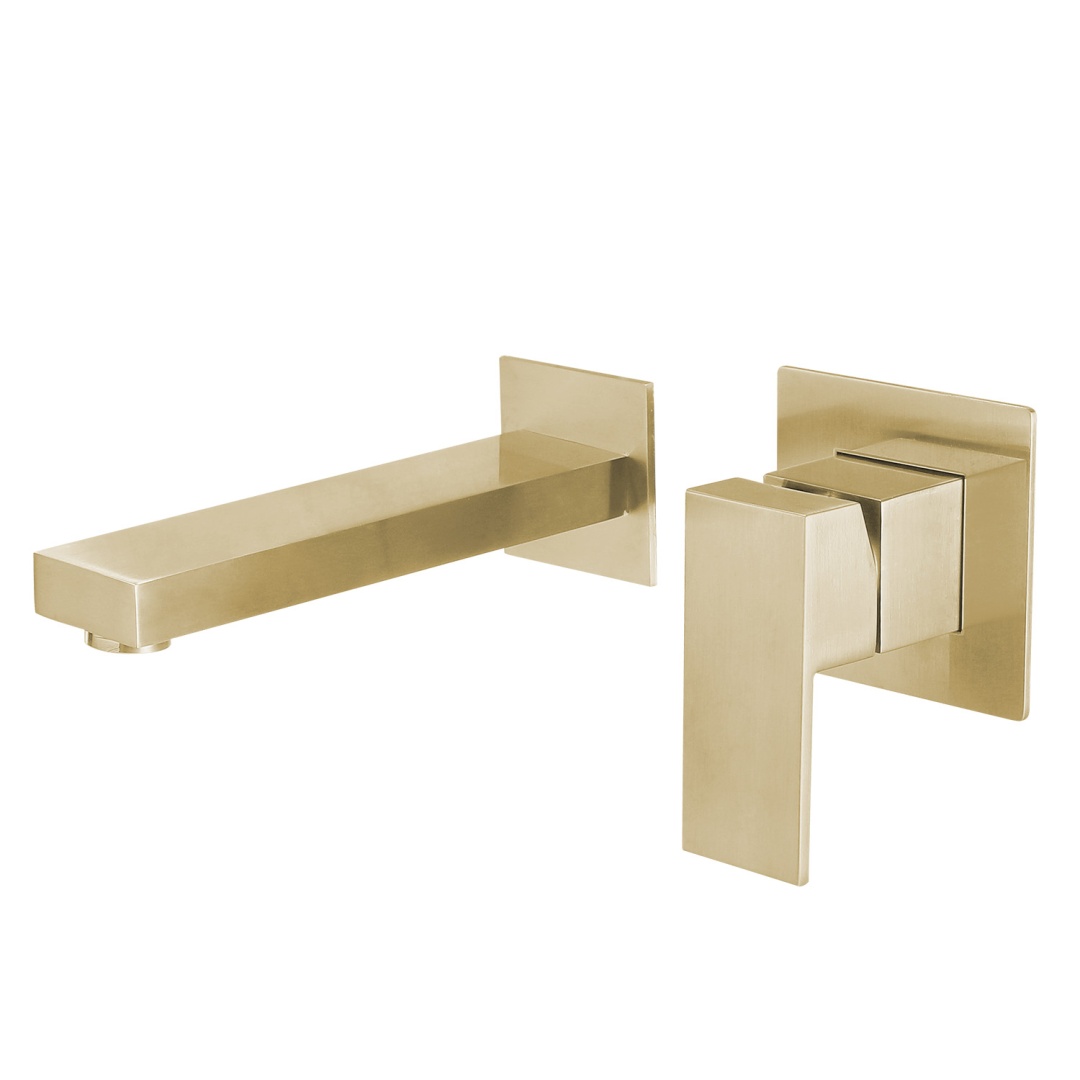 Смеситель ABBER Daheim AF8212G для раковины скрытого монтажа, золото матовое в строительном магазине