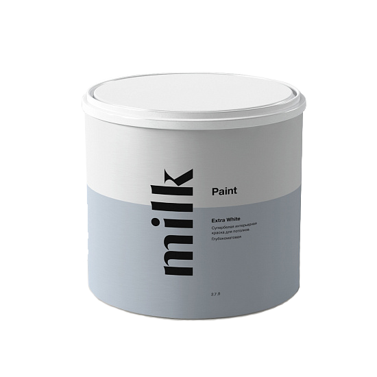 Краска для потолка Extra White Milk (Милк) Супербелая 9л в строительном магазине