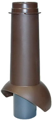 Krovent Pipe-VT IS Выход канализации 110/изол./500 коричневый (RAL 8017)