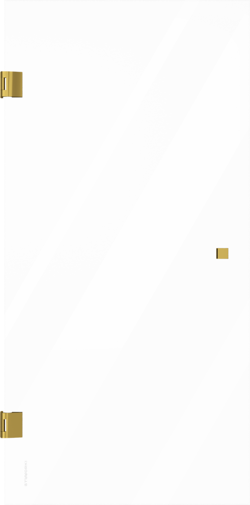 Шторка на ванну STWORKI Ольборг распашная, 70х140, профиль золото, прозрачное стекло 583128 в строительном магазине