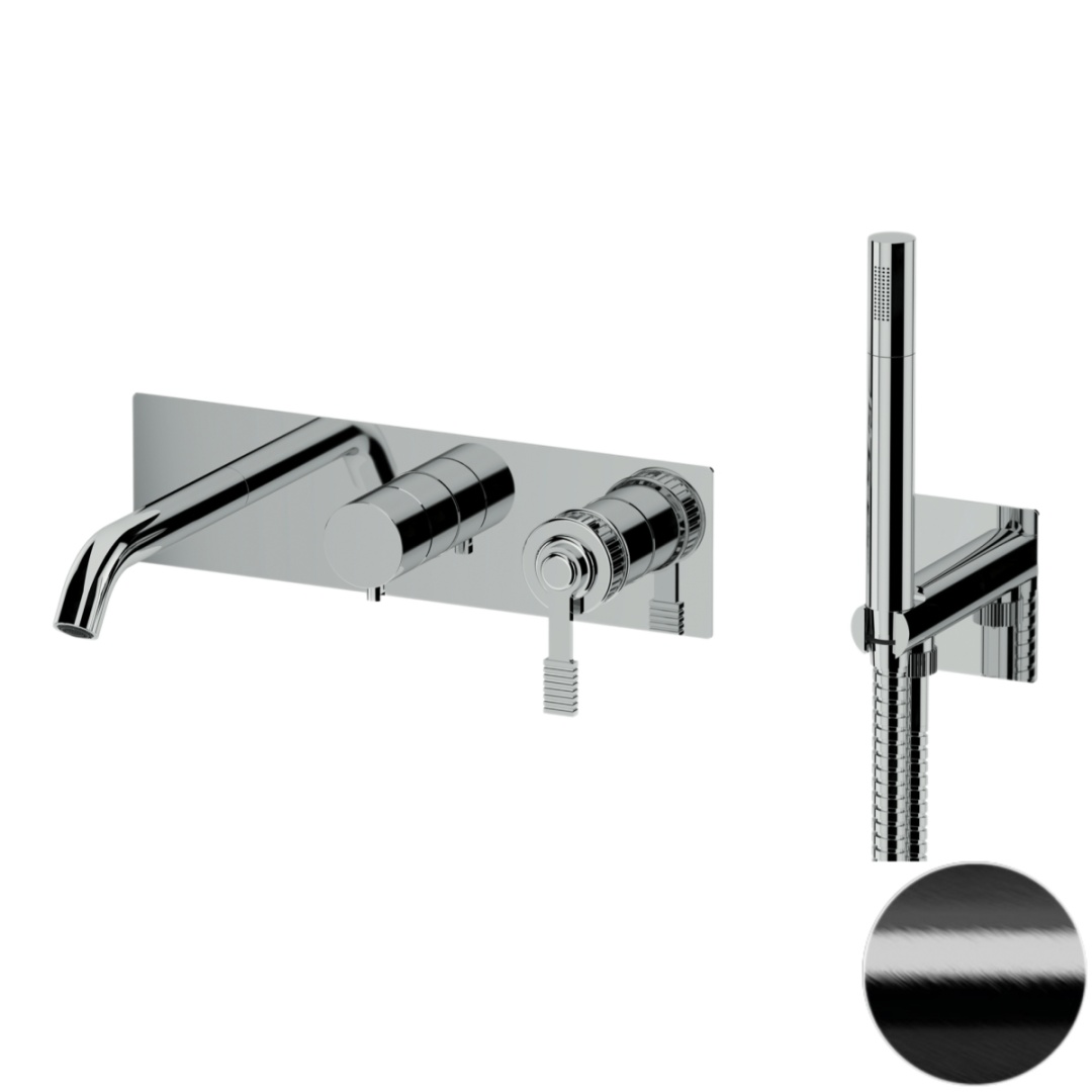 Смеситель для ванны Remer Atelier AL53D2CFP, черный брашированный хром в строительном магазине