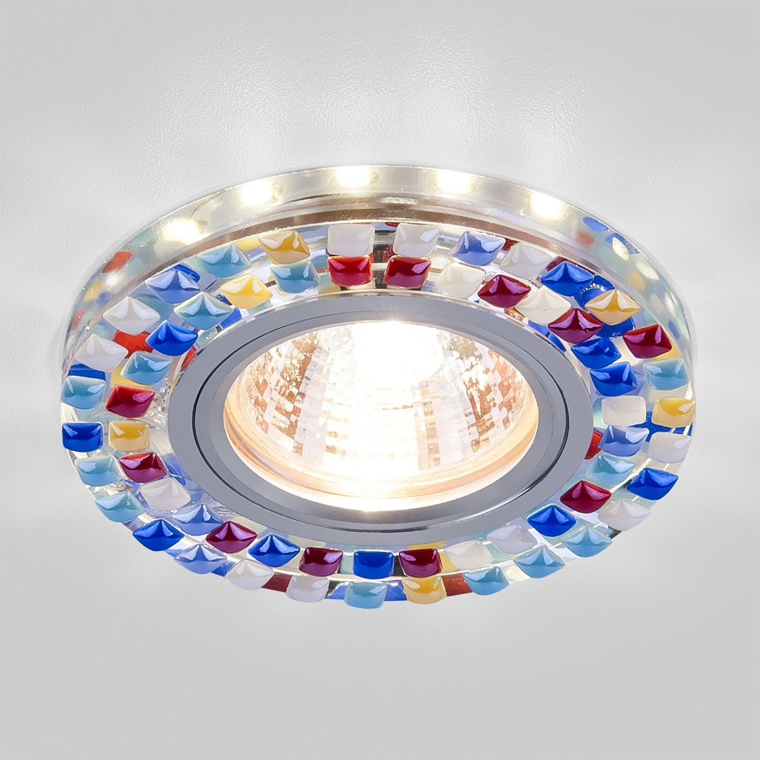 Точечный светильник с LED подсветкой 2195 MR16 SL/MLT зеркальный/мульти в строительном магазине