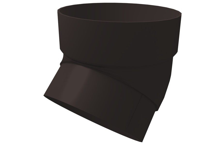 Колено трубы 45 гр. ПВХ Grand Line Стандарт коричневое