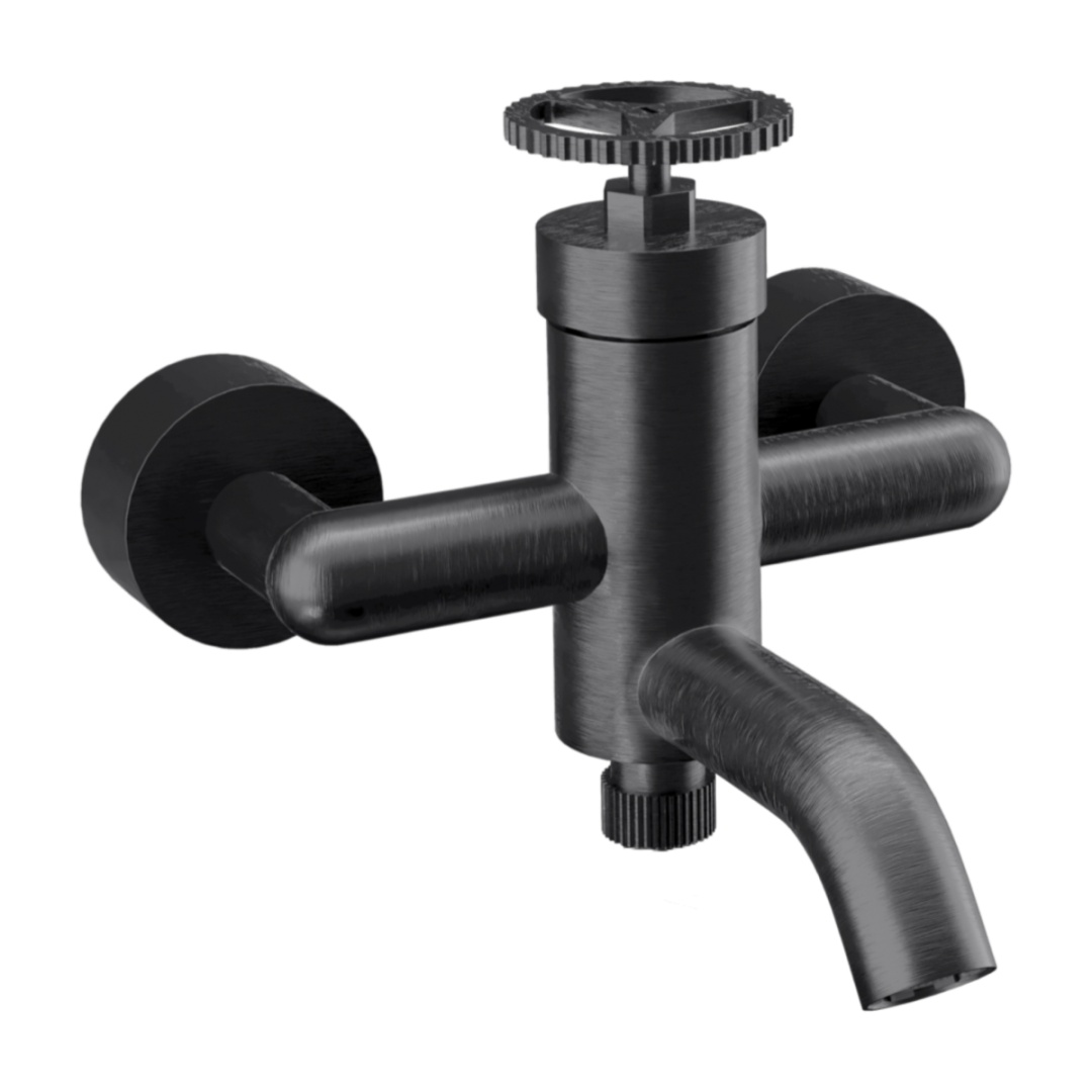 Смеситель для ванны Remer Chrono CH05CFP, черный брашированный хром в строительном магазине