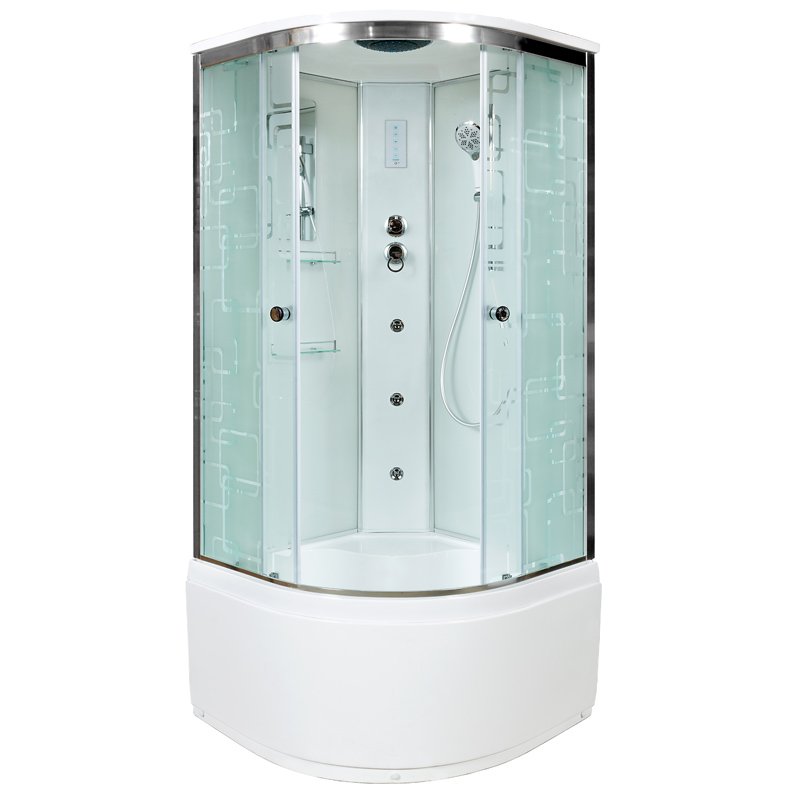 Душевая кабина Deto EM4510 с гидромассажем и электрикой в строительном магазине
