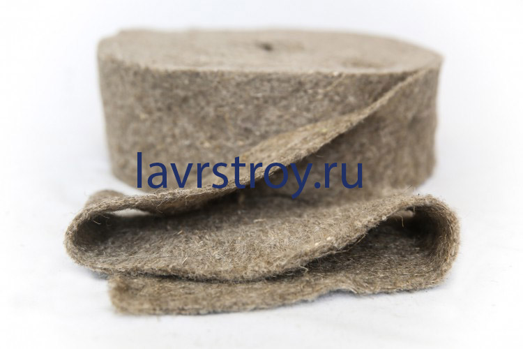 Шерстяной межвенцовый уплотнитель ЛаврВул NEW 20 см. * 20 м.