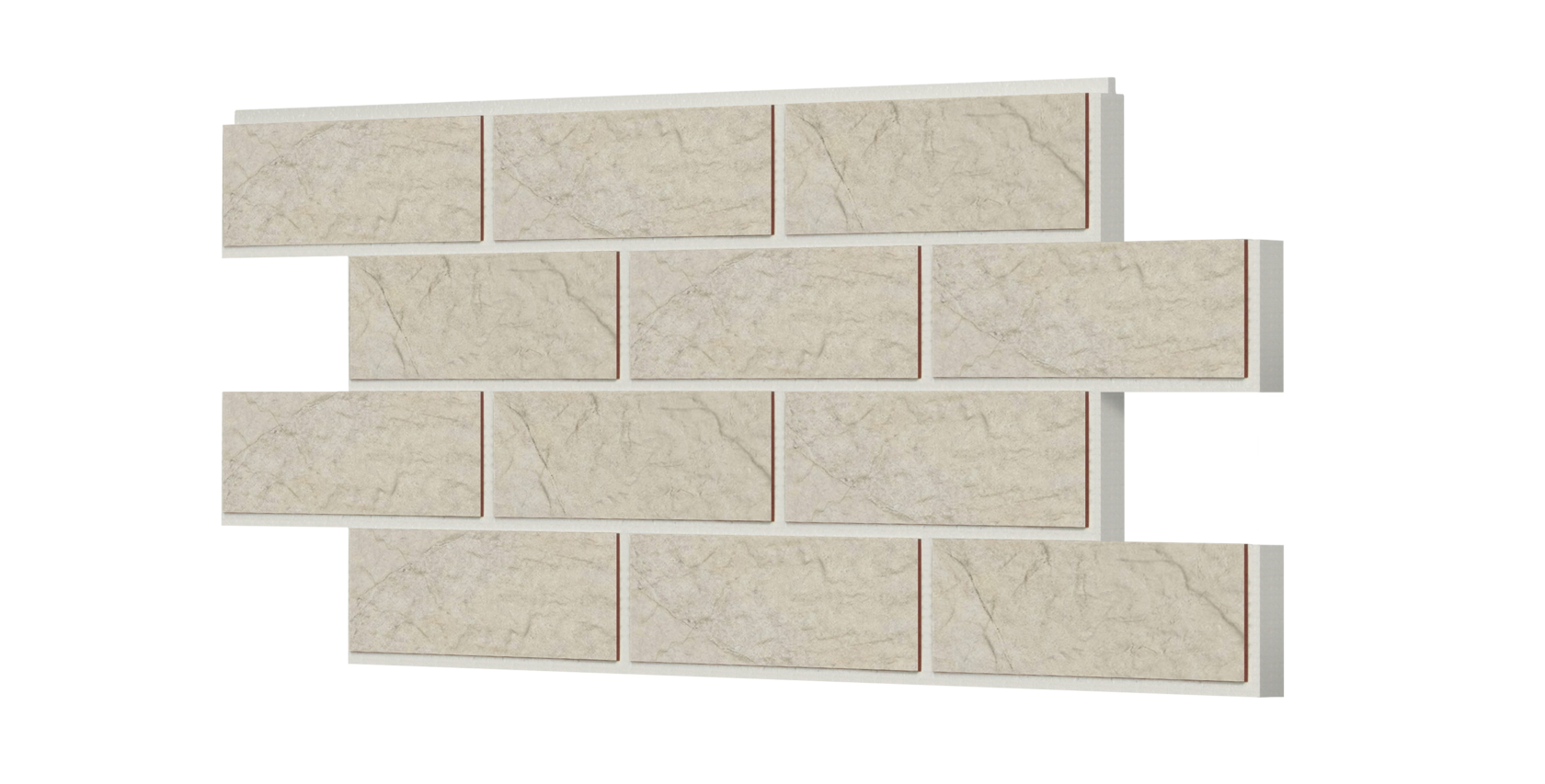 Цокольная термопанель ППС CERRAD Torstone Bianco 93,9 х 63,6