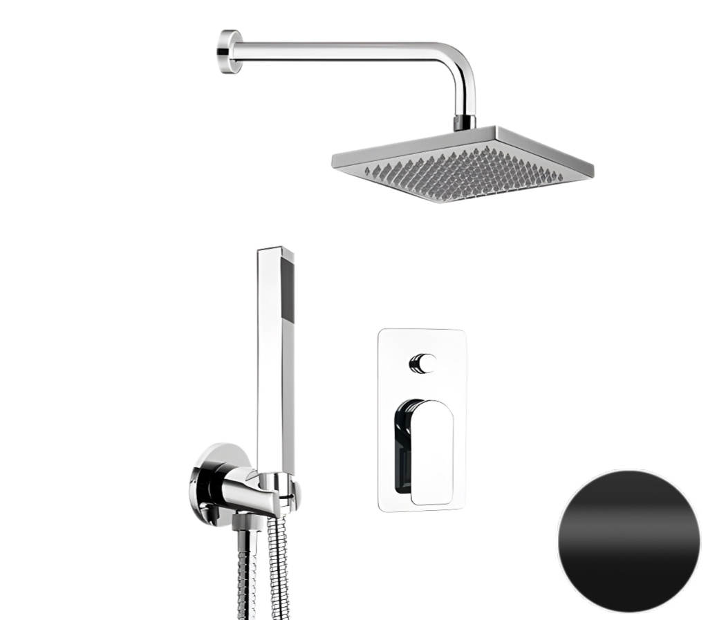 Душевая система Remer Infinity I09S08ONO, черный матовый в строительном магазине