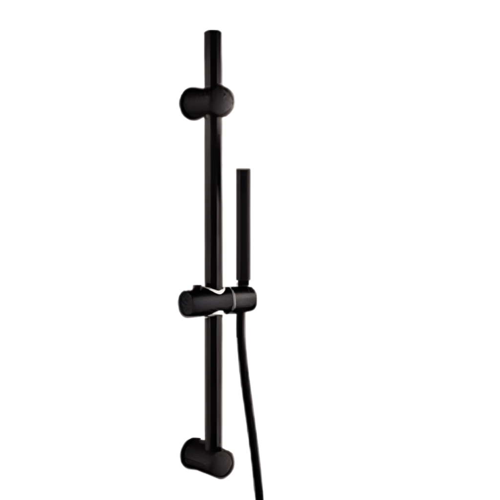 Душевая стойка с ручным душем и шлангом Remer 317ID7MDNO, черный матовый в строительном магазине