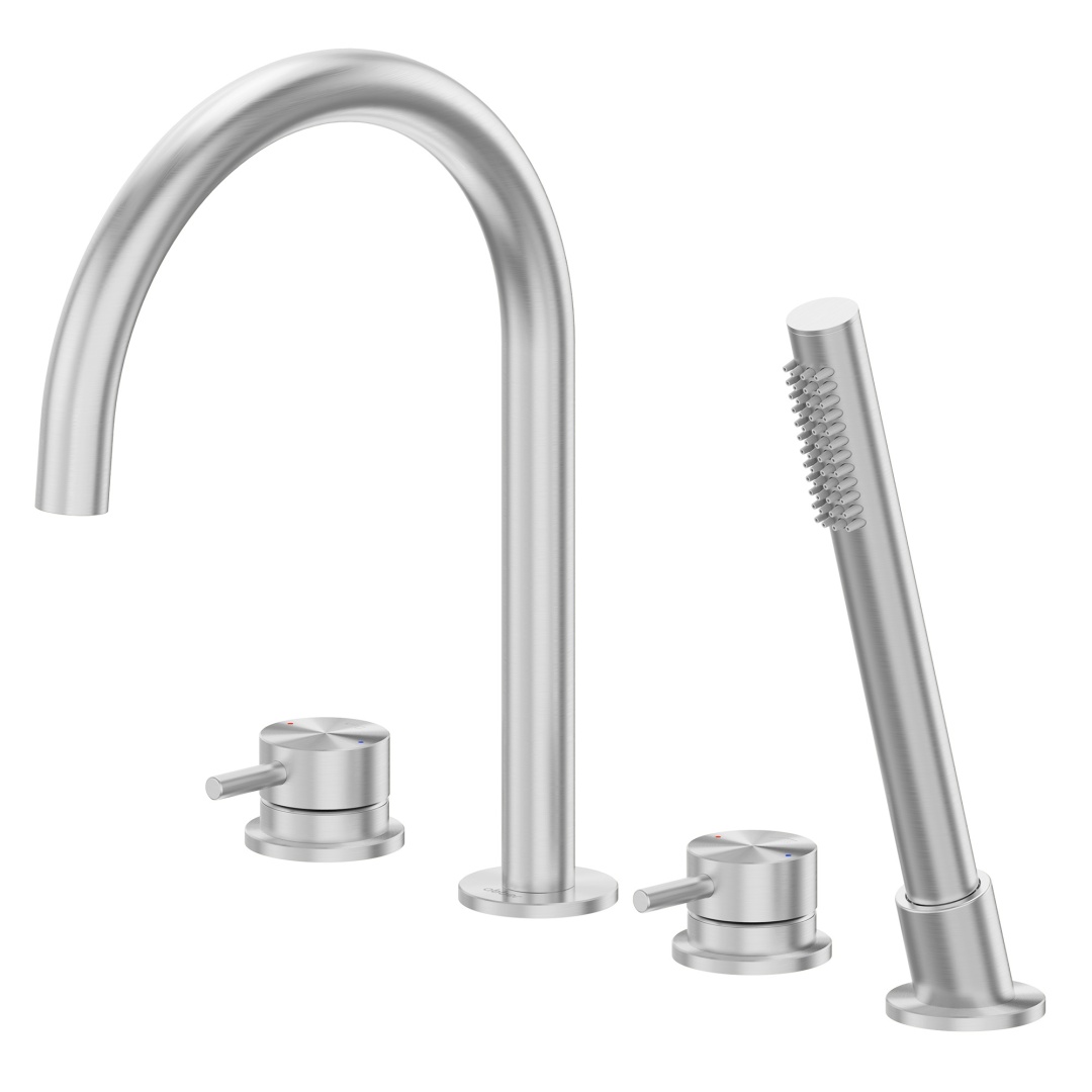 Смеситель ABBER Wasser Kreis 316 AF8113BST на борт ванны, сталь брашированная в строительном магазине