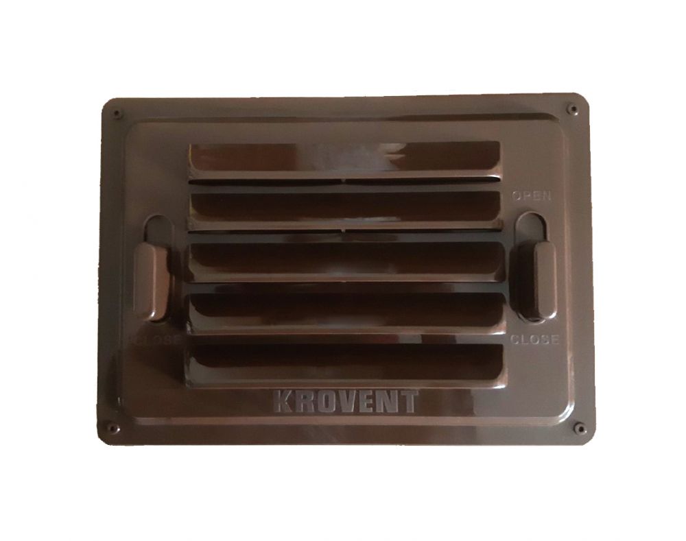 Решетка для вентиляции цоколя (38х27см) Krovent RAL 8017