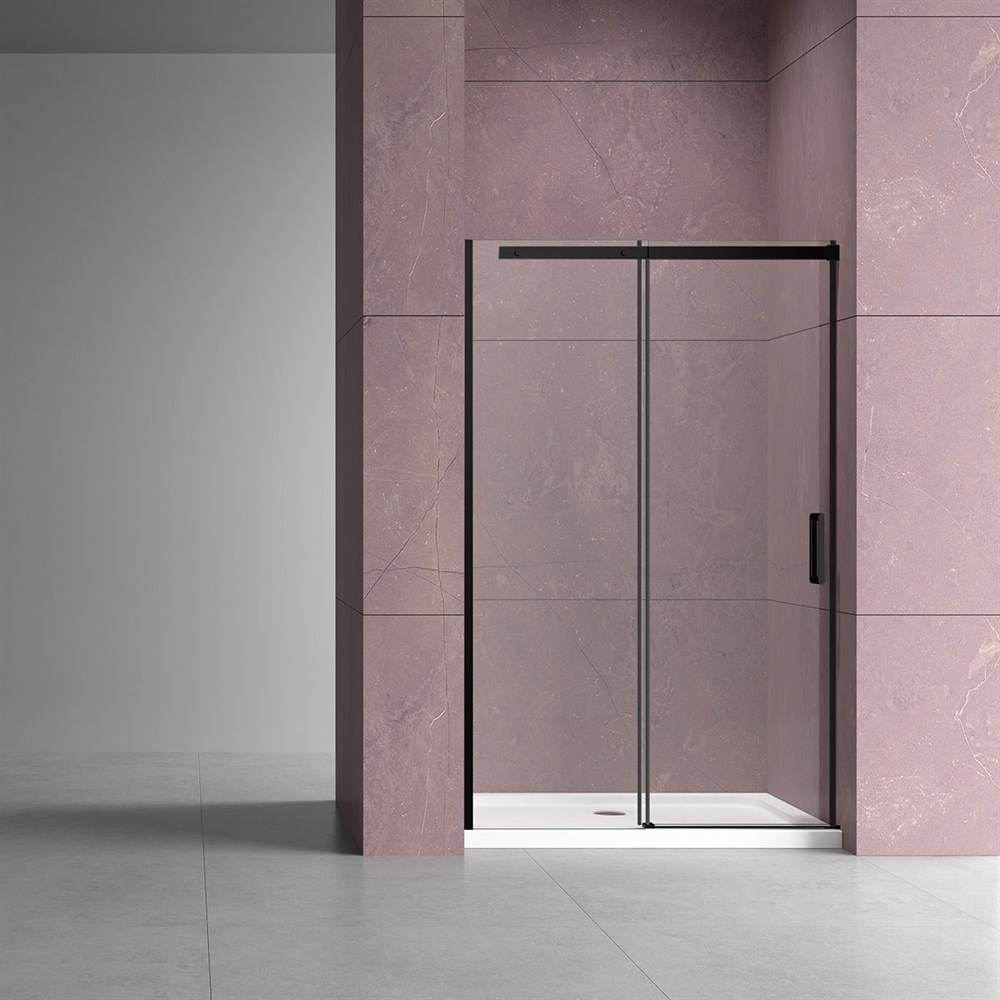 Душевая дверь Dice VDS-4D120CLB, 1200, черный, стекло прозрачное в строительном магазине