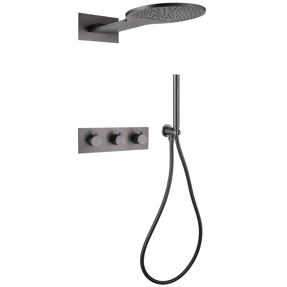 Душевая система ABBER Wasser Kreis AF8151NG скрытого монтажа без излива, термостат, никель (300) в строительном магазине