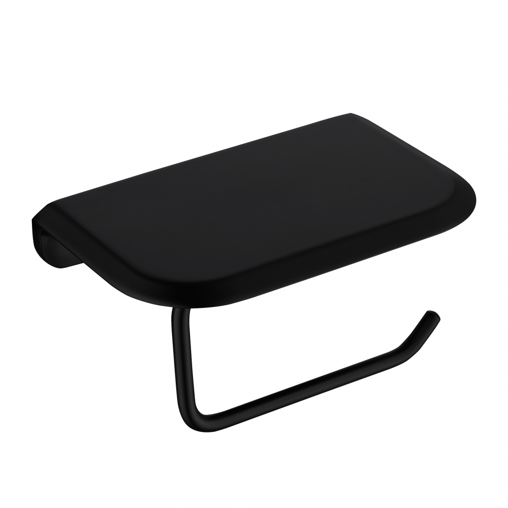 Бумагодержатель с полкой для телефона ABBER Nord AA1530B черный матовый в строительном магазине