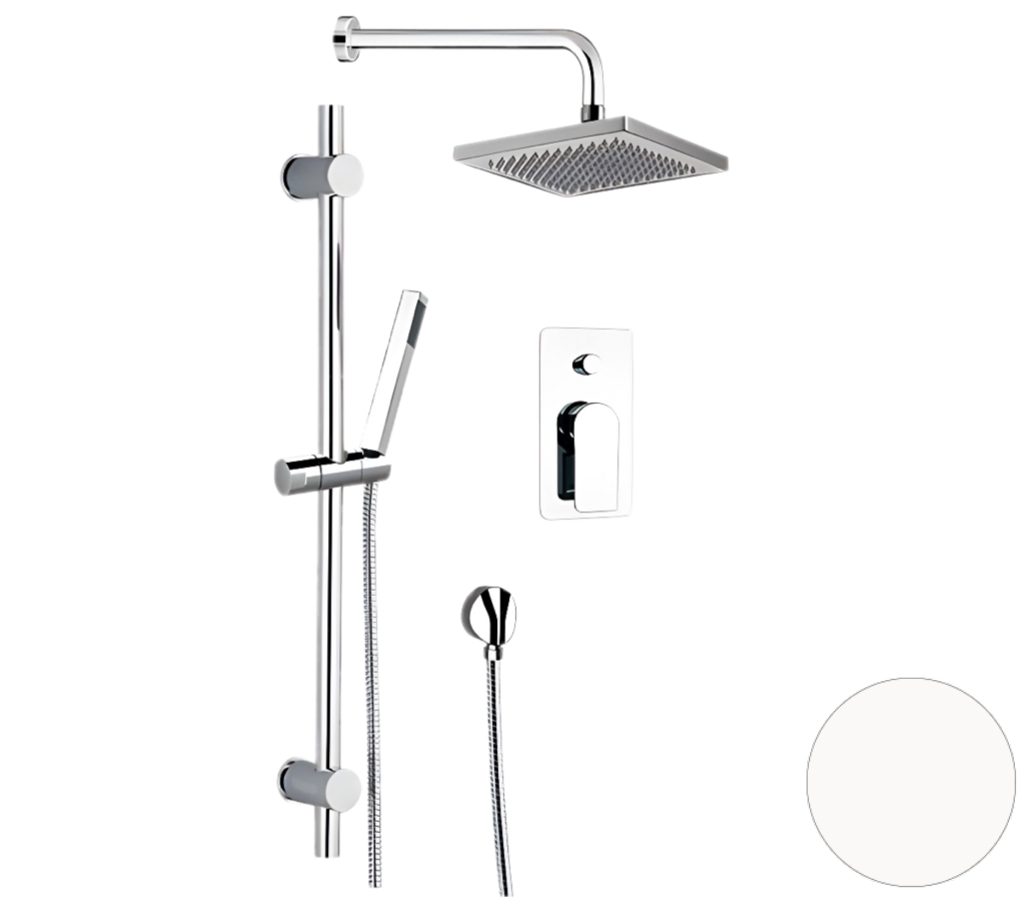 Душевая система Remer Infinity I09S07OBO, белый матовый в строительном магазине