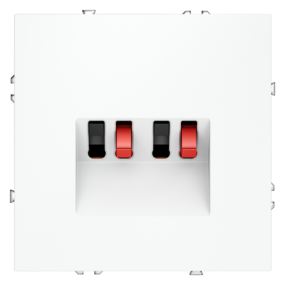 Розетка акустическая встраиваемая VOLTUM S70 4-местная, (белый матовый) в строительном магазине