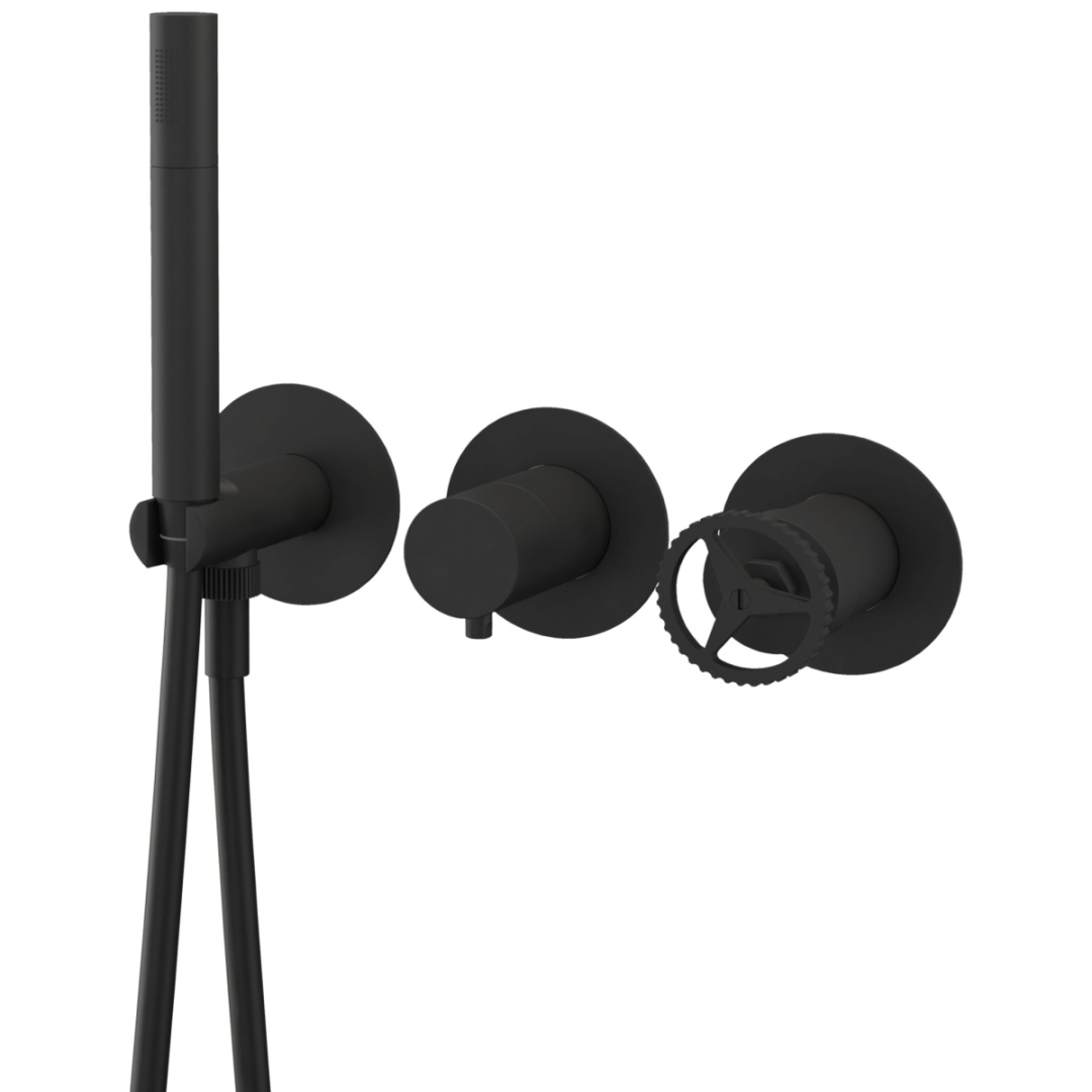 Смеситель для душа Remer Chrono CH97D2PNO, черный матовый в строительном магазине