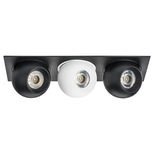 i537746474 Светильник INTERO LED 9W*3 850LM*3 24G ЧЕРНЫЙ/БЕЛЫЙ 4000K (217537+217074+217064+217074) в строительном магазине