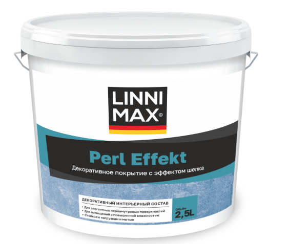 Linnimax Perl Effekt - декоративное покрытие с эффектом шелка в строительном магазине