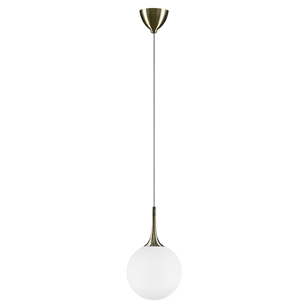 813021 Подвес GLOBO 1х40W E14 electroplating bronze/white в строительном магазине