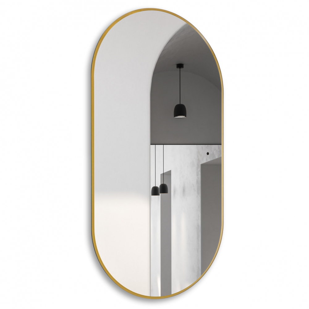 Зеркало ABBER Kontur AG6304SCG с подсветкой, бесконтактный выключатель, диммер, золото в строительном магазине