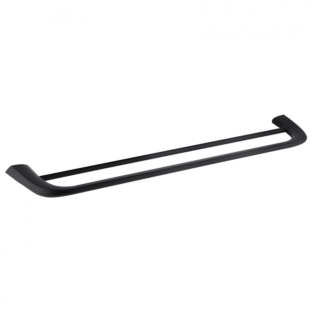 Полотенцедержатель двойной ABBER Nord AA1553B черный матовый в строительном магазине