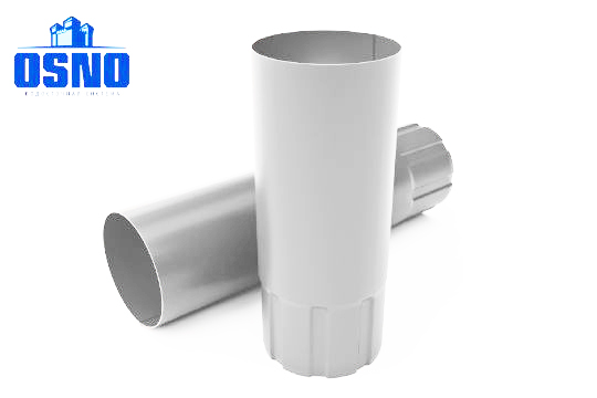 Труба круглая OSNO 90 мм, 3 м, RAL 9003 белый