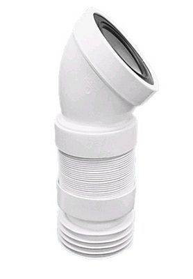 Гофра для унитаза раздвижная McAlpine под углом 45° Ф90/110 MRWC-F16R в строительном магазине