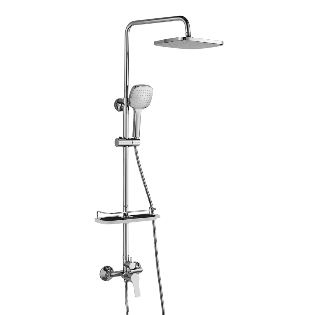 Смеситель Rossinka RS29 для душа с регулируемой высотой штанги и лейкой Тропический дождь (RS29-45) в строительном магазине