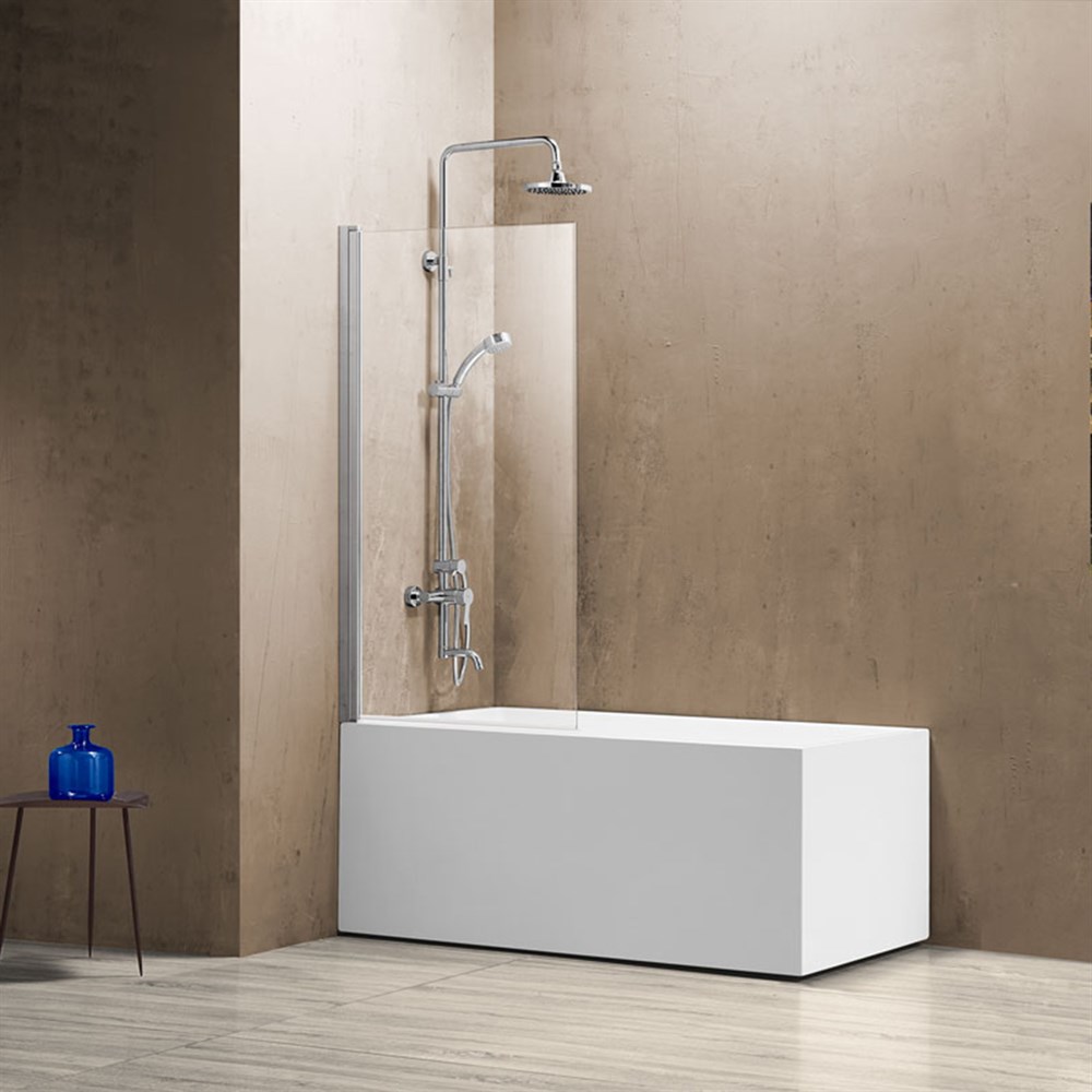 Шторка на ванну Vincea VSB-11800CL, 800x1400, хром, стекло прозрачное в строительном магазине