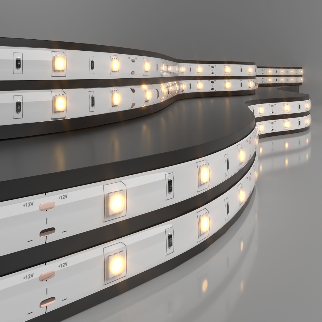 Светодиодная лента 12 В 7,2 Вт/м 30 Led/м 5050 IP65, теплый белый 3300К, 5 м Лента светодиодная 12V 7,2W 30Led 5050 IP65 теплый белый, 5м в строительном магазине