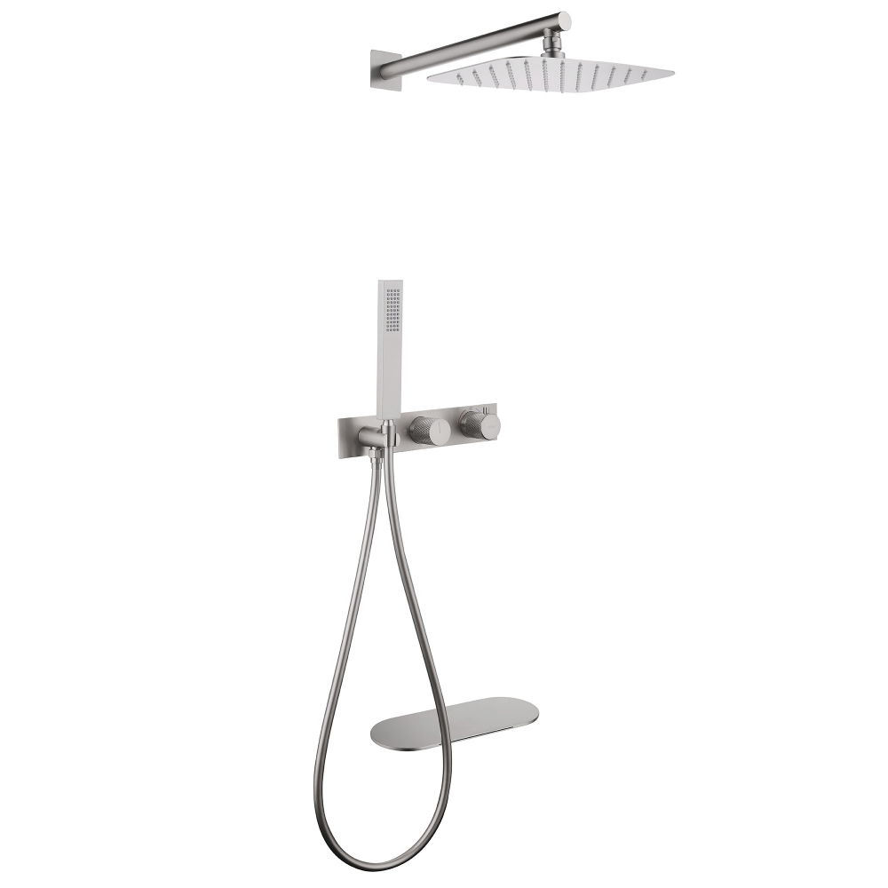 Душевая система ABBER Rund AF8750SP скрытого монтажа с изливом, термостат, сатин в строительном магазине