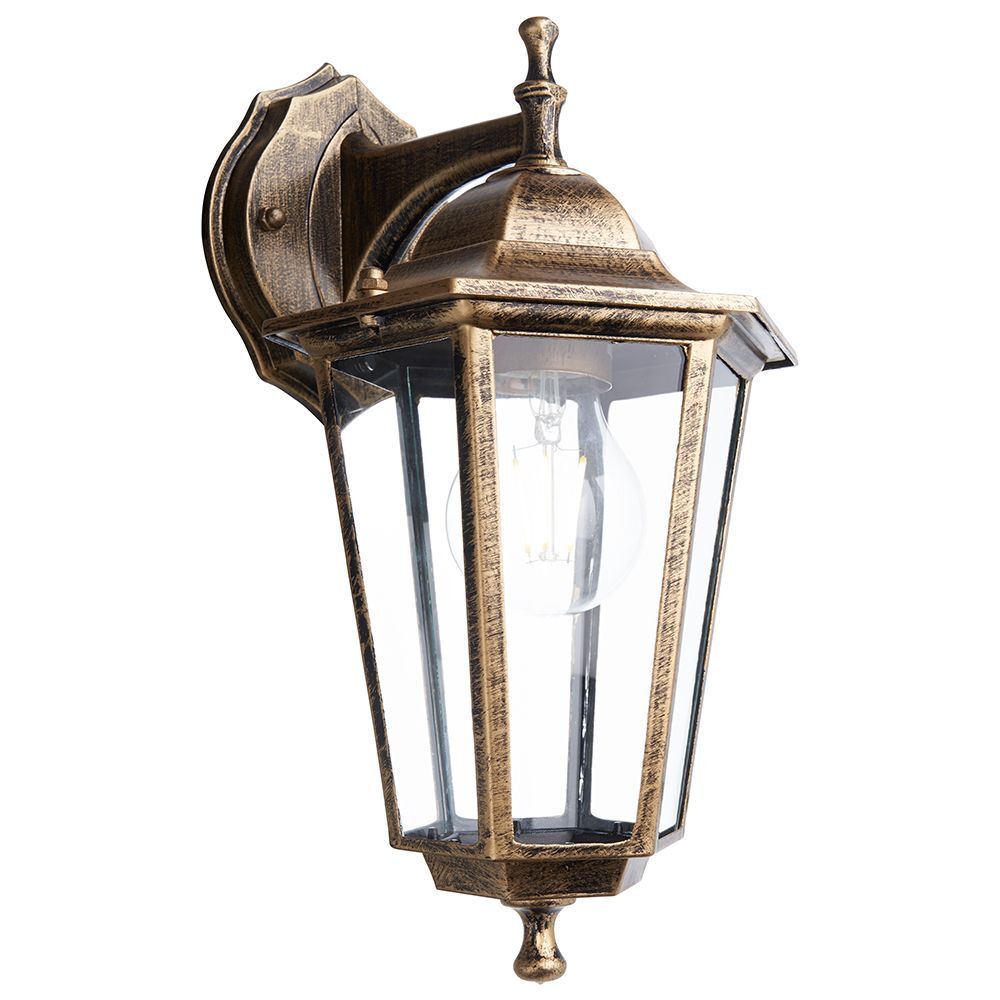 Светильник садово-парковый Feron 6102/PL6102 шестигранный на стену вниз 60W E27 230V в строительном магазине