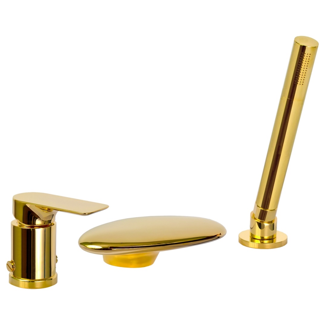 Смеситель для ванны Remer Infinity I07UFDO, золото глянцевое в строительном магазине