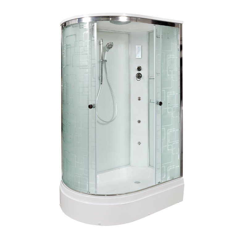 Душевая кабина Deto EM 2712 R с электрикой и гидромассажем в строительном магазине