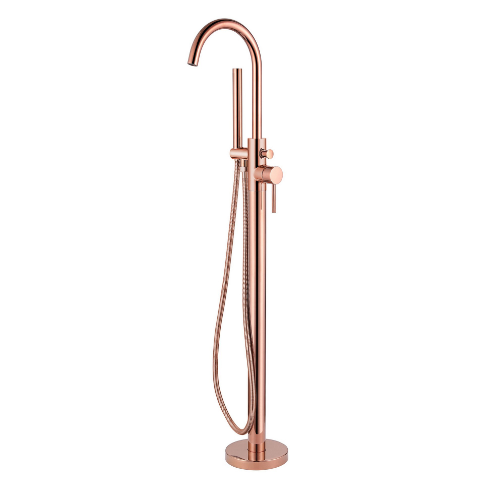 Смеситель ABBER Wasser Kreis AF8115RGN напольный для ванны, розовое золото в строительном магазине