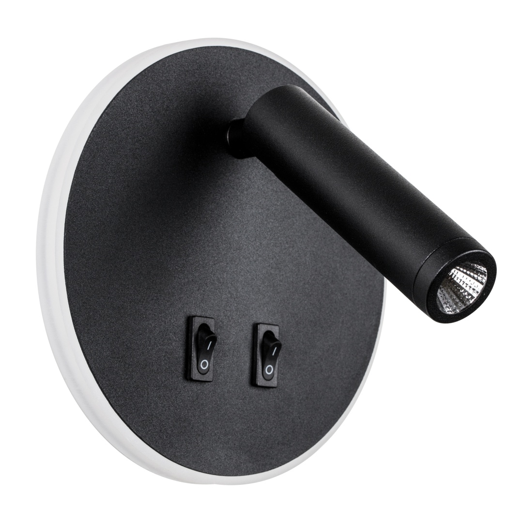 808657 Светильник настенный MURO LED 9W+3W 530LM+140LM G ЧЕРНЫЙ 3000K в строительном магазине