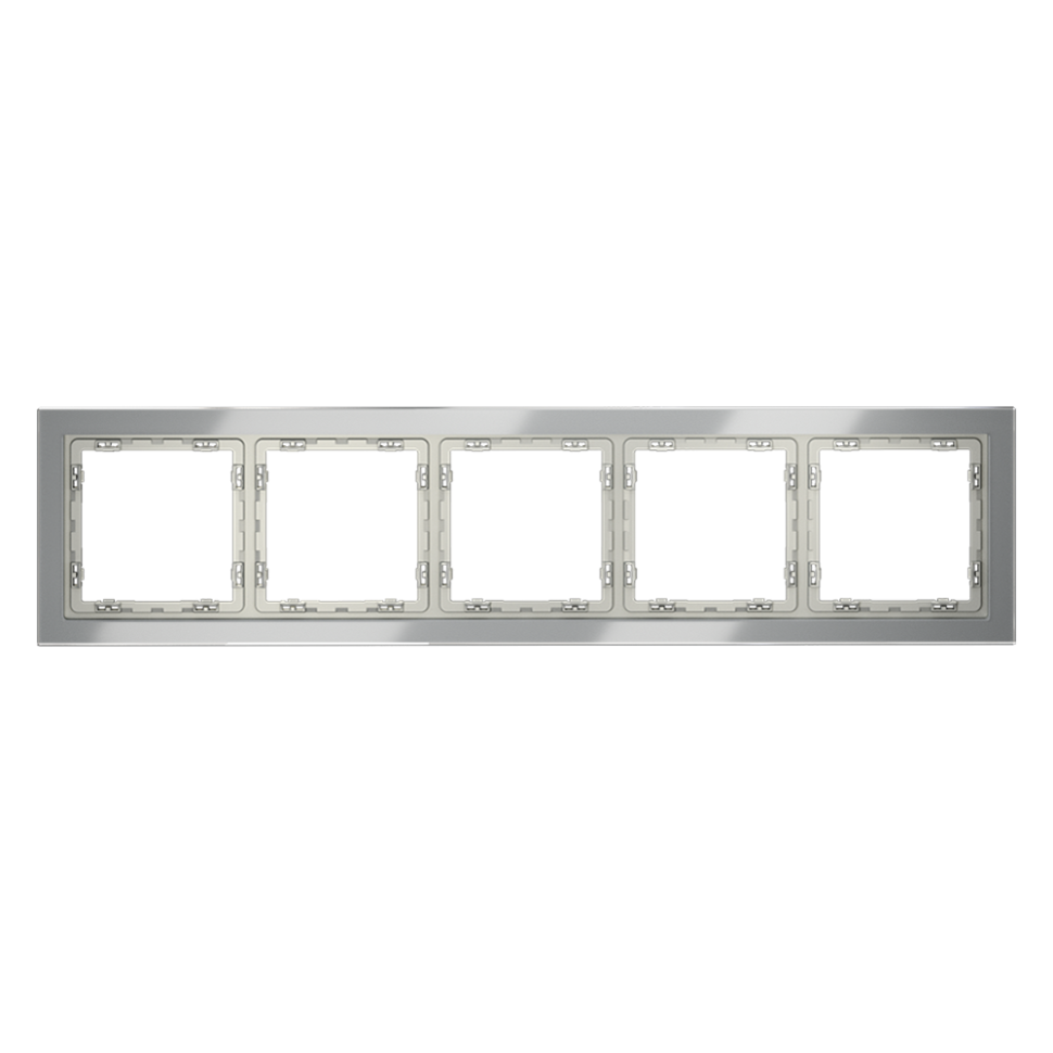 Рамка стеклянная VOLTUM S70 на 5 постов, (сталь, стекло) в строительном магазине