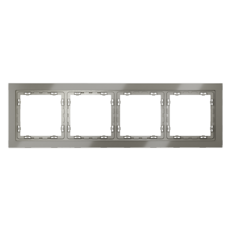 Рамка стеклянная VOLTUM S70 на 4 поста, (шелк, стекло) в строительном магазине