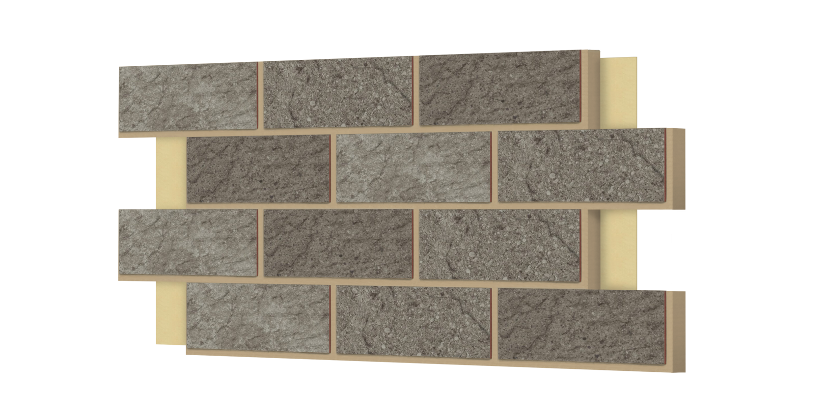 Цокольная термопанель ППУ CERRAD Kamien Saltstone Grafit 93,9 х 63,6