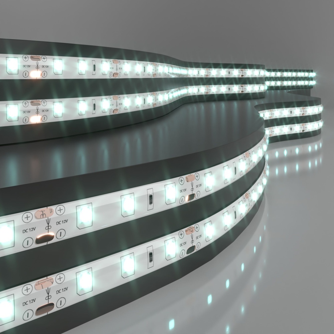 Светодиодная лента 12 В 4,8 Вт/м 60 Led/м 2835 IP65, холодный белый 6500К, 5 м Лента светодиодная 12V 4,8W 60Led 2835 IP65 холодный белый, 5м в строительном магазине