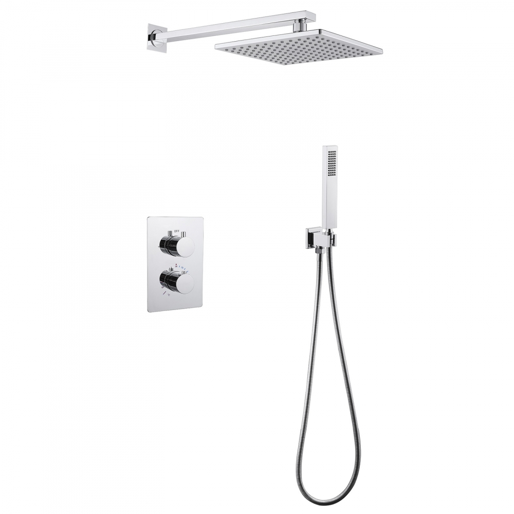 Душевая система ABBER Weiss Insel AF8051 скрытого монтажа без излива, термостат, хром в строительном магазине