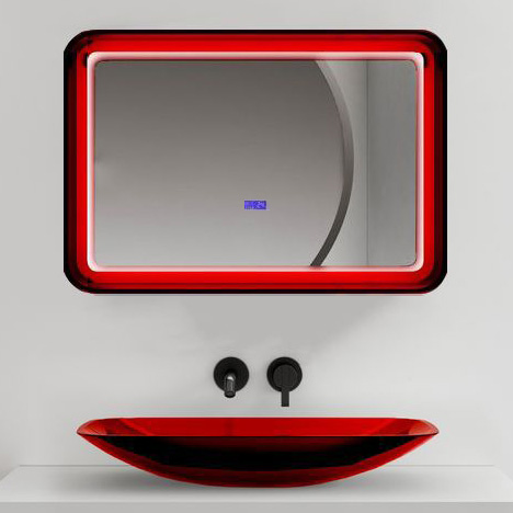 Зеркало для ванной ABBER Kristall AT6701Rubin с подсветкой в строительном магазине