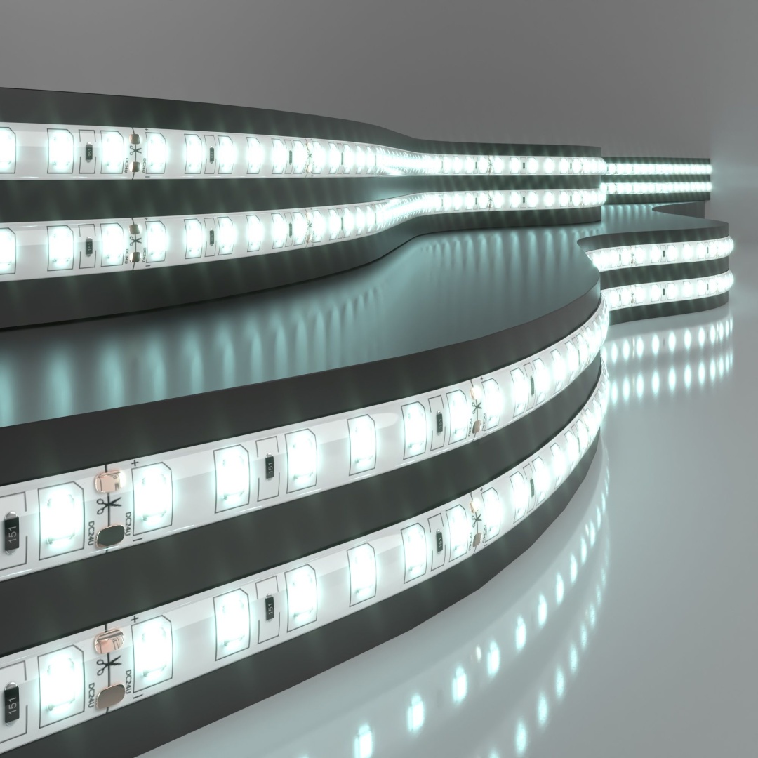 Светодиодная лента 24 В 9,6 Вт/м 120 Led/м 2835 IP65, холодный белый 6500K, 5 м Лента светодиодная 24V 9,6W 120Led 2835 IP65 холодный белый, 5м в строительном магазине