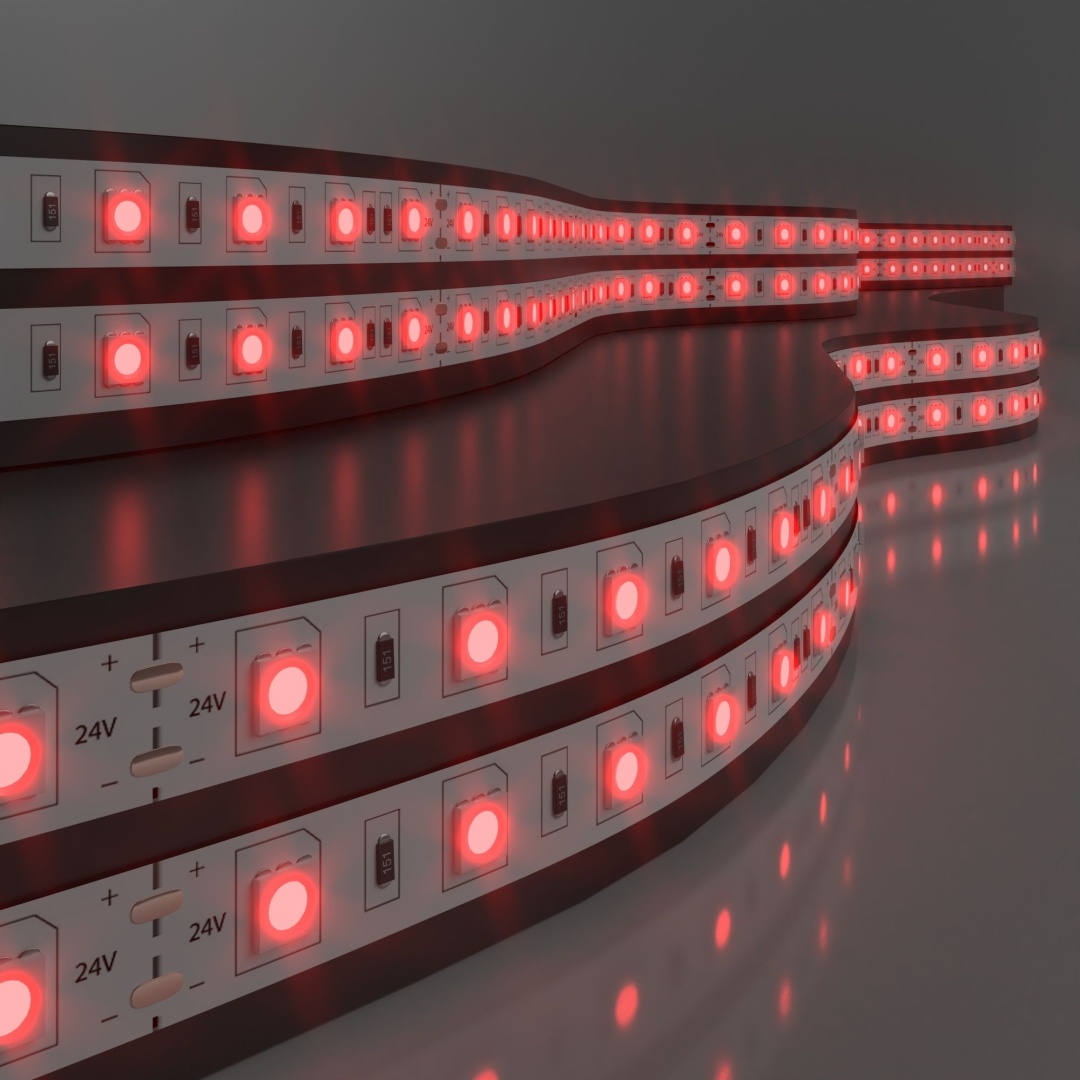 Светодиодная лента 24 В 14,4 Вт/м 60 Led/м 5050 IP20, красный, 5 м Лента светодиодная 24V 14,4W 60Led 5050 IP20 красный, 5м в строительном магазине