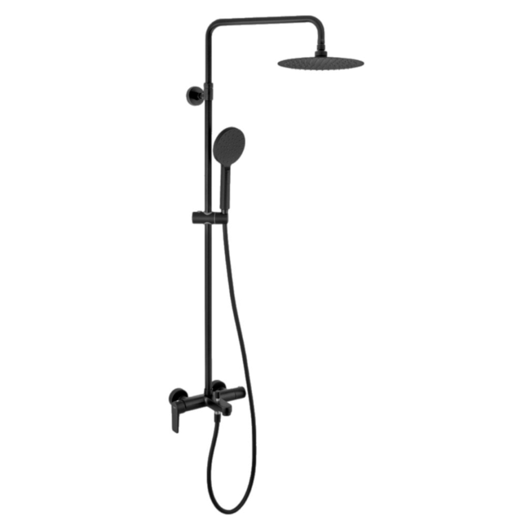 Душевая система с изливом Remer Dream D34A8MPUFM25NO, черный матовый в строительном магазине