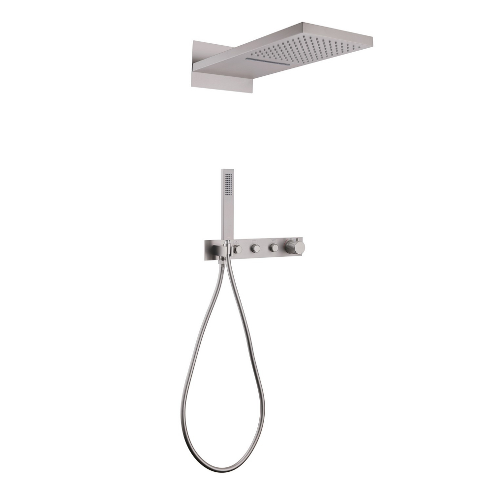 Душевая система ABBER Rund AF8752SP скрытого монтажа без излива, термостат, сатин в строительном магазине