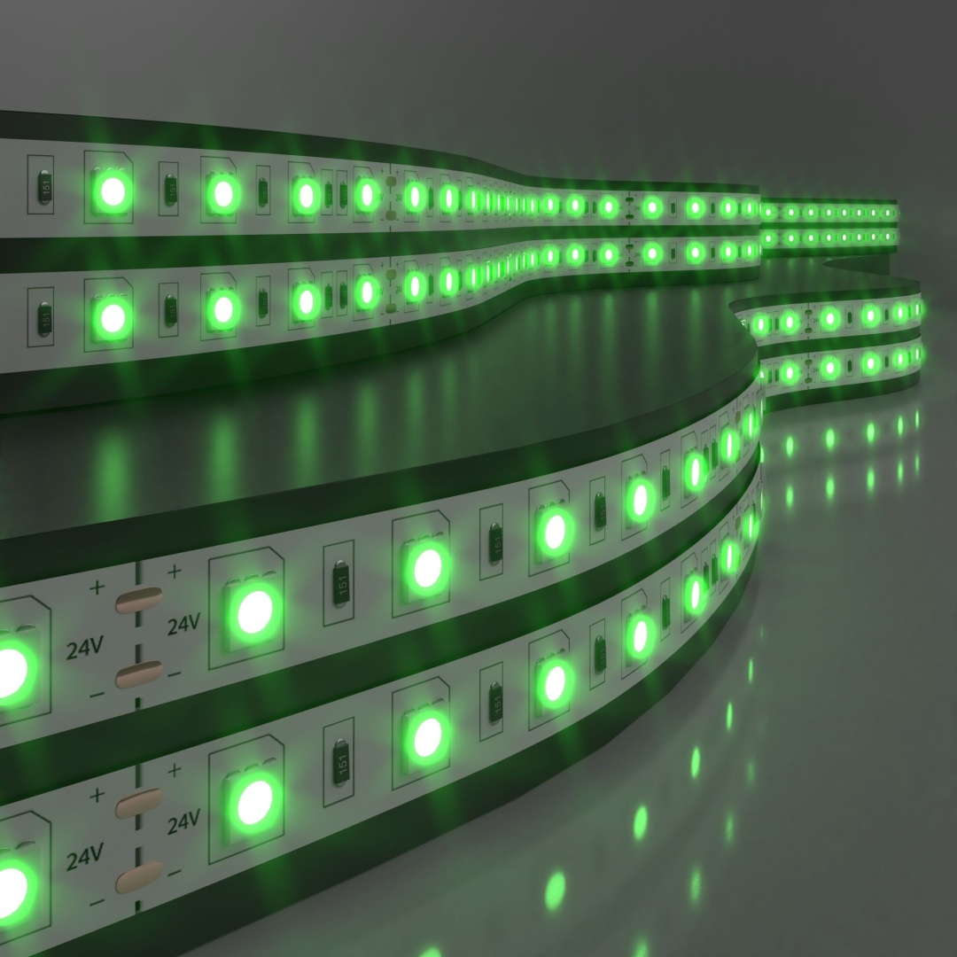Светодиодная лента 24 В 14,4 Вт/м 60 Led/м 5050 IP20, зеленый, 5 м Лента светодиодная 24V 14,4W 60Led 5050 IP20 зелёный, 5м в строительном магазине
